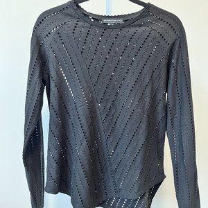 Generation Love black laser cut top with asymmetrical hem | size S